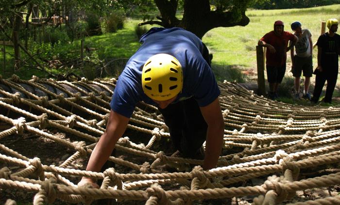 Cargo Net Climb - Assault Course Obstacle Course at Taff Valley